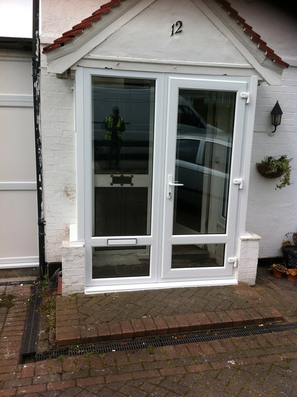 uPVC French doors fitted as front entrance in Manor Park